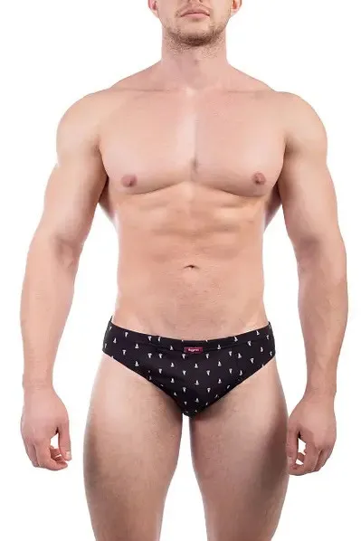 фото, Чоловічі труси сліпи Bono МП 950325 принт кораблики чорні 58