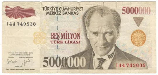 5000000 лір 1997 року Туреччина Ціна