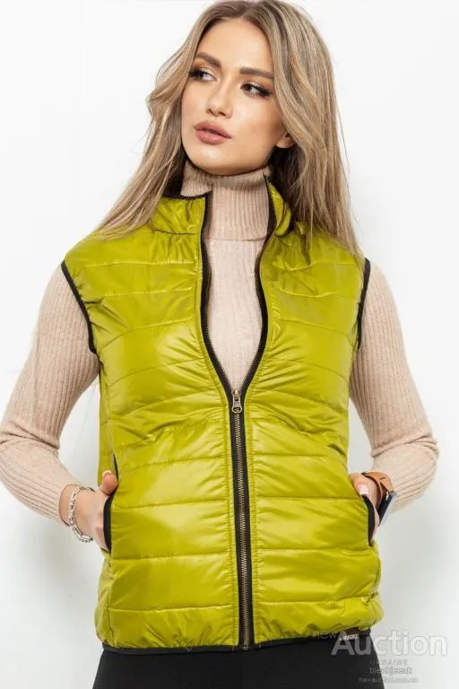 Жилетка женская, цвет оливковый, 182R31398 Ціна