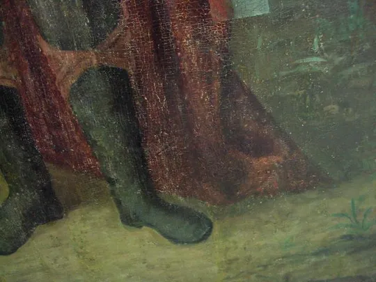 Икона Святой Иоанн Воин дерево Святой Иван Воин большая  размер 107,5 х 51,8 см №13818 Продаж