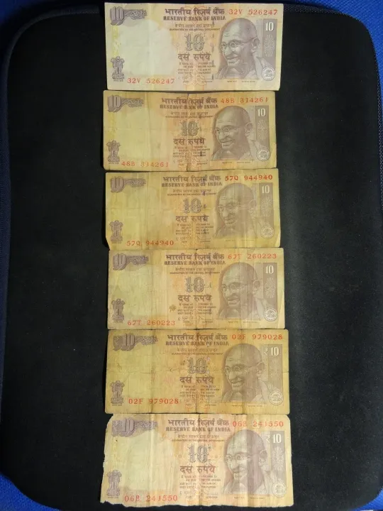 10 рупій Індія 2011 (шість різновидів) Ціна