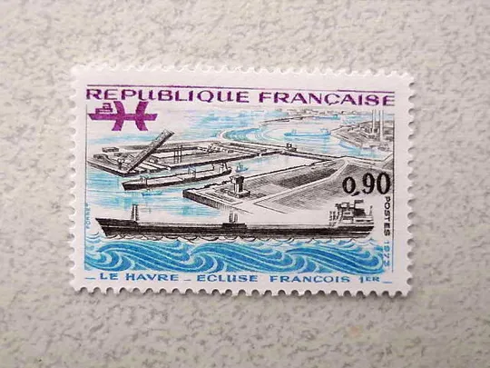 Поштова марка Франція " Флот Кораблі " 1973 рік ** Ціна