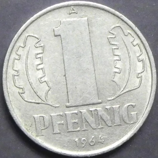 1 пфеніг 1964 A НДР Ціна