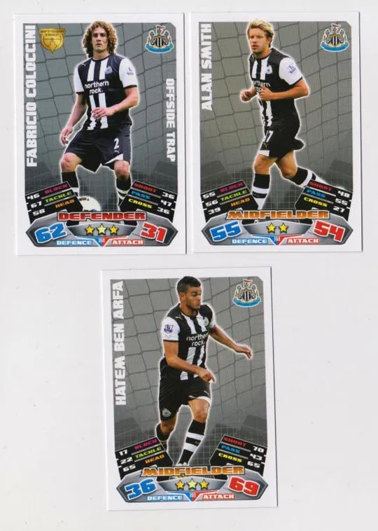 Футбольные карточки MATCH ATTAX 2011-2012 Premier League = Футбольный клуб Newcastle United = 3 шт # Ціна