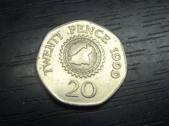 20 пенсів 1999 Гернсі рідкісна Ціна