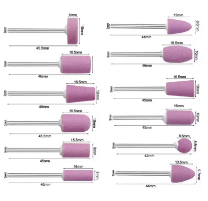 Абразивні насадки з хвостовиком 12 шт.для гравера, бормашини. Продаж