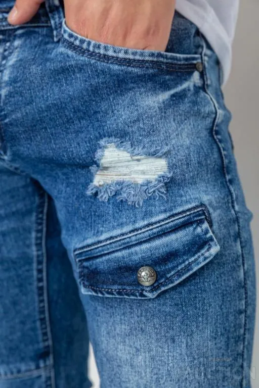 Джинсы мужские, цвет синий, 129R8332 Де купити