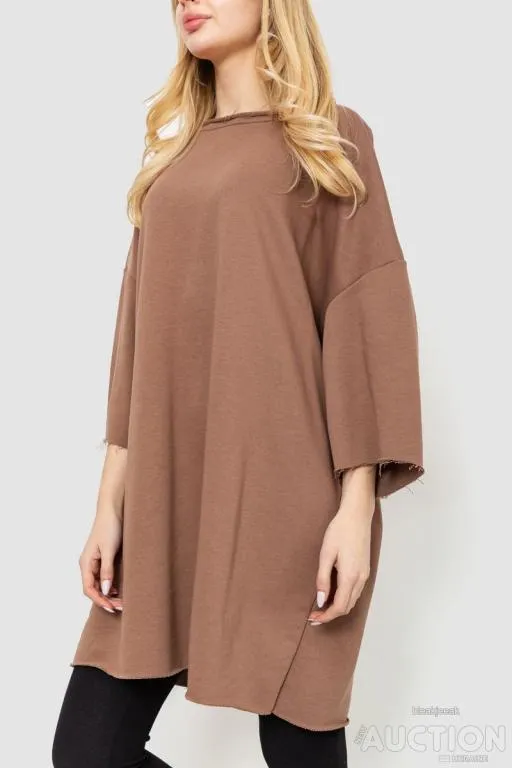 Туника однотонная, цвет мокко, 102R362-1 З аукціону