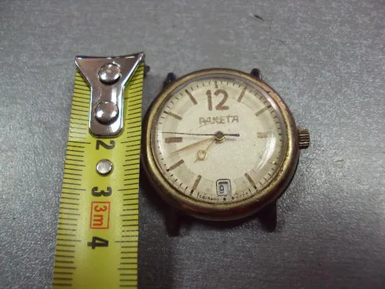 Наручные часы Ракета 2614.Н ссср календарь длина 3,9 см на ходу №11982 З аукціону