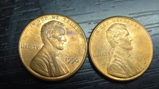 1 цент США 1990 (два різновиди) Ціна