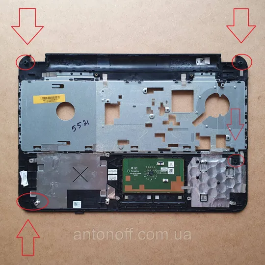 Топкейс тачпад Dell Inspiron 15R-5521 / FA0U5000200 корпус для ноутбука Б/В оригінал Ціна