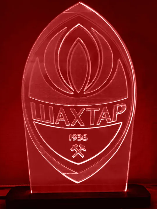 Акриловий світильник-нічник ФК Шахтар червоний tty-n000014 Ціна