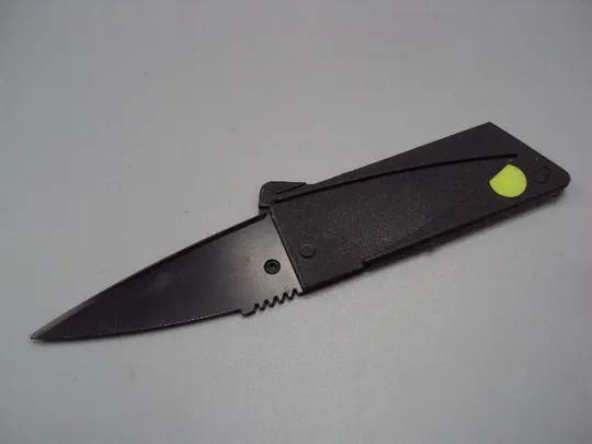 Карта нож кредитка раскладная карманная кредитная карточка нож пластик размер 5,6 х 13,5 см №15196 Де купити