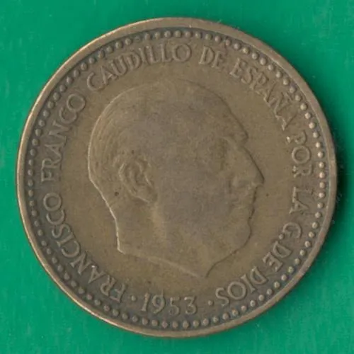 1 песета 1953 (1956) року Іспанія [КВ] Ціна