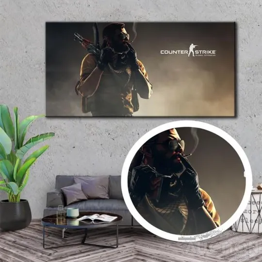 Картина на холсті CS Go 90x180см Інтернет-аукціон