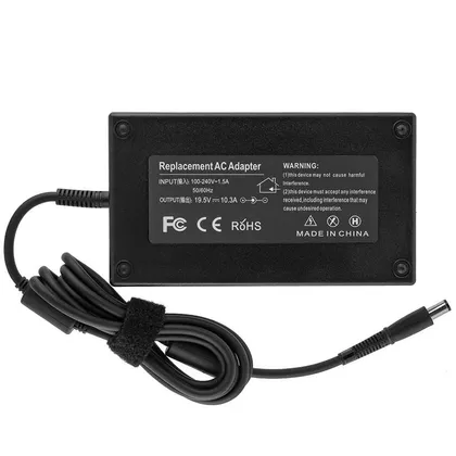 фото, Блок живлення для ноутбука HP 19.5V, 10.3A, 200W, 7.4*5.0-PIN, (Replacement AC Adapter) black (без кабелю !)