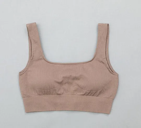 Комплект для фитнеса топ и леггинсы 11825 L бежевый Продаж