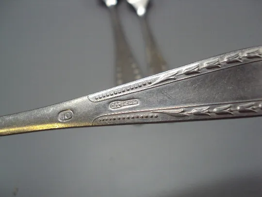 Столовые приборы ложка и вилки столовая и десертная ДСС нерж цветы колокольчики нержавейка №18620в Торговий майданчик