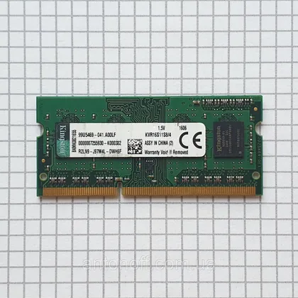 фото, Модуль пам'яті Kingston 4GB DDR3 KVR16S11S8/4 99U5469-041.A00LF 1600MHz для ноутбука