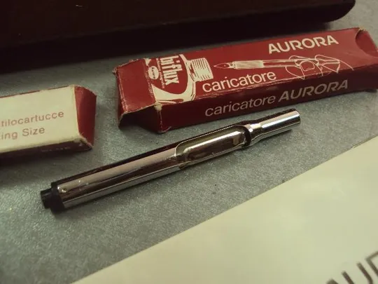 Купити Перьевая ручка Aurora Vermeil серебро 925 проба позолота в коробке с документами вес 17,72 г №312