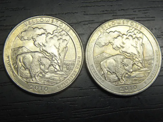 1/4 долара США 2010 Єллоустон (два різновиди) Ціна