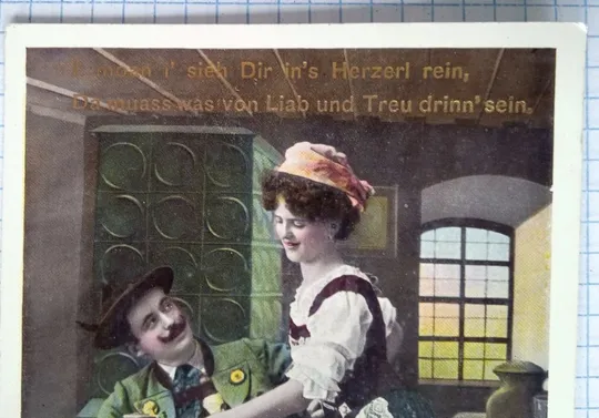 Купити Поштова картка листівка П'ю пиво - хмелію від кохання 1910-ті Germany Dc011