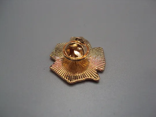 Значок пін квітка біла троянда знак брошка №18445 З аукціону