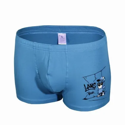 фото, Чоловічі труси шорти Lans 07/027 Ведмідь морська хвиля блакитні XL