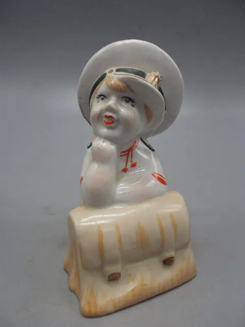 Фигура фарфор статуэтка Киев капитанская дочка с портфелем Буду как папа высота 12 см №14077 Ціна