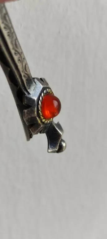 Купити Красивый, редкий зажим на галстук, серебро и янтарь, СССР ,интересная вещь bf957