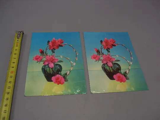 Открытка цветы в вазе Азалия и верба композиция Н. Минченко фото Р. Якименка 1976 г лот 2 шт №18013 Ціна