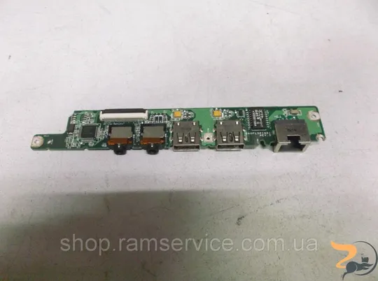 Плата USB, аудіо, роз'єм Ethernet для ноутбука Lenovo S10-3, *DA0FL5PI6D1 REV:D, б/в Ціна