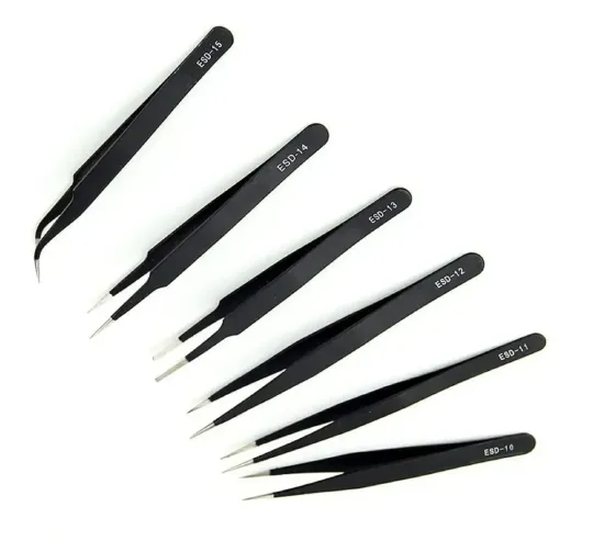 Набір пінцетів з антистатичним покриттям 6 шт (PW-ESD6) Ціна