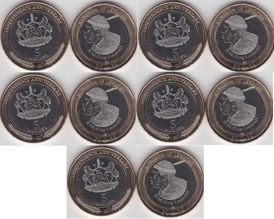 Купити Лесото- 5 малоті 2016 р. (5 шт) Стан UNC