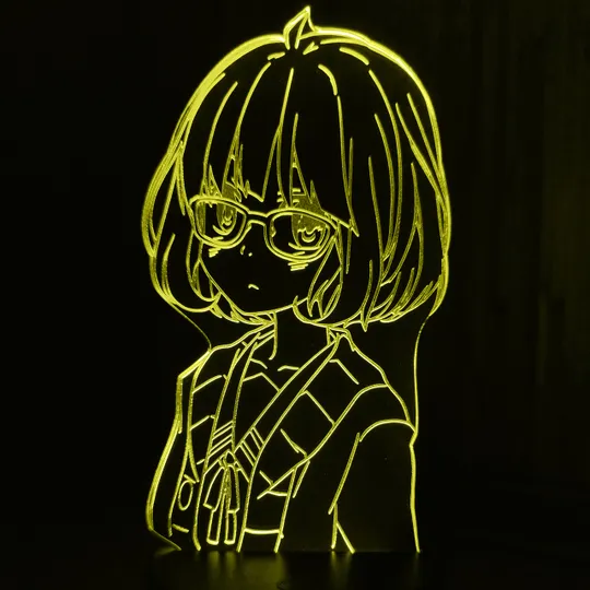 Акриловий світильник-нічник Мірай Куріяма жовтий tty-n001650 Ціна