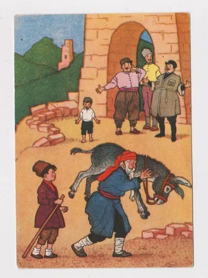 фото, МЕЛЬНИК, МАЛЬЧИК И ОСЕЛ - С.Маршак = 1956 р. = ВАЛЬК = чиста = тираж 500 тис. ==