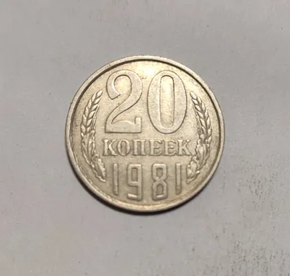 фото, СССР 20 копеек 1981 год