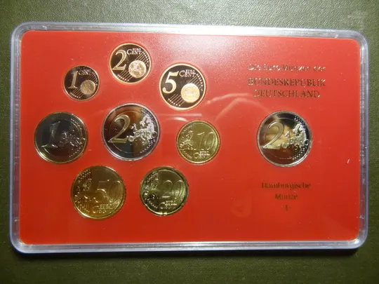 Купити Комплект євромонет Німеччини 2011 J (повний комплект+ ювілейна) UNC