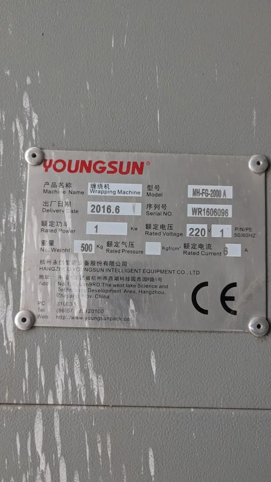 Палетопакувальник Youngsun MH-FG-2000 Інтернет-аукціон