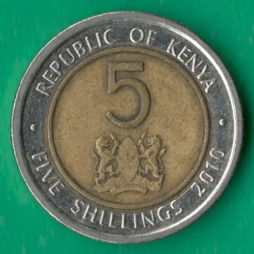 5 шилінгів 2010 року Кенія [МШ1] Ціна