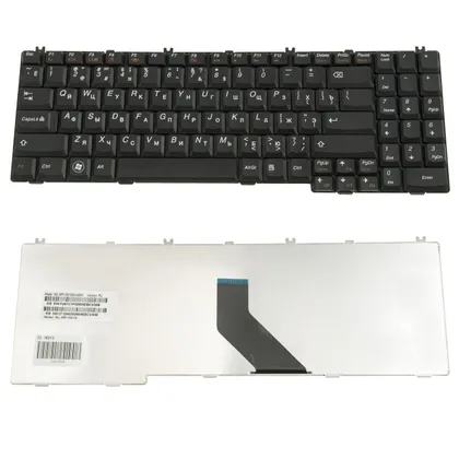 фото, Клавіатура для ноутбука LENOVO (G550, G555, B550, B560, V560) rus, black (оригінал)
