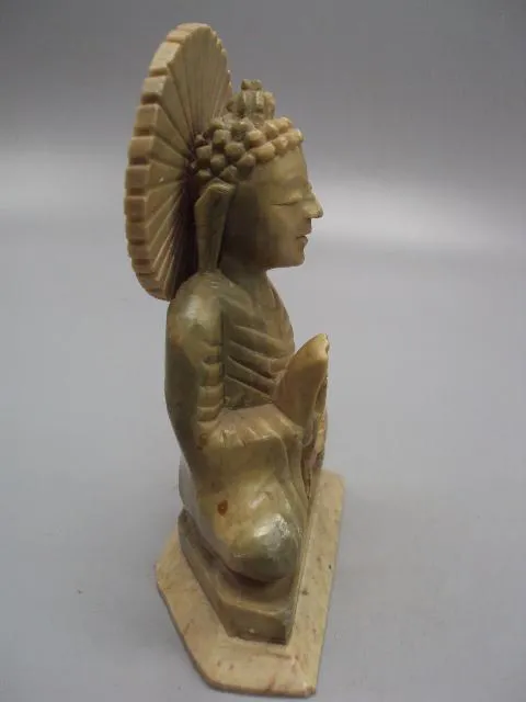 Фигура натуральный камень статуэтка сидящий Будда в позе лотоса высота 13 см вес 382 грамм (№1386) Інтернет-аукціон