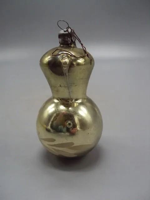 Елочная игрушка подвесная украшение ваза кувшин амфора узор цветок стекло ссср 8,5 см №14799 Характеристики