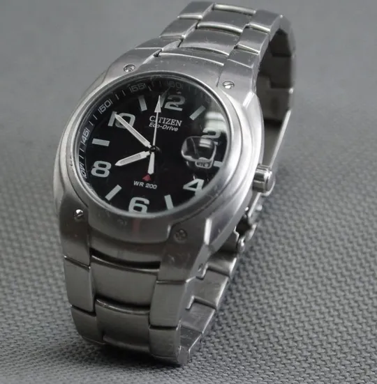 DIVER CITIZEN Eco-Drive 200м. дата литая нержавейка черный циферблат model:F110-s009080 З аукціону