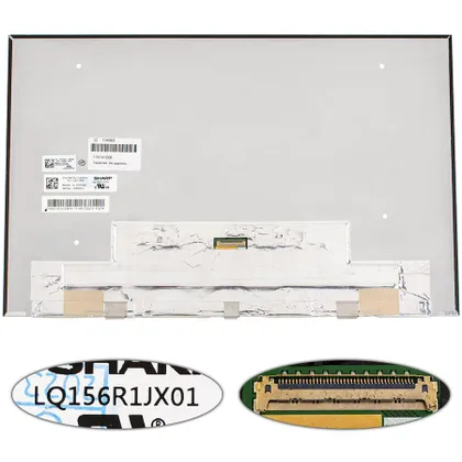 фото, Матриця 15.6" LQ156R1JX01 (3840 * 2400, 40pin (eDP, IPS), LED, SLIM (без додаткової панелі), глянець, роз'єм по-центру внизу) для