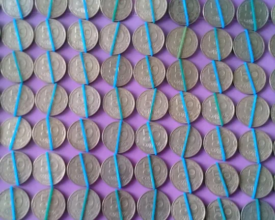 (1141) 50 копійок 1992 1БАм повороти (порушення соосності) - 96 монет одним лотом (50 копеек 1992 1БАм брак) З аукціону