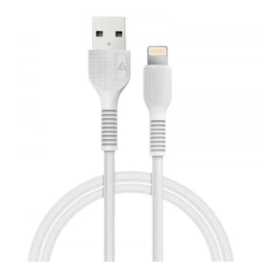 Кабель ACCLAB AL-CBCOLOR-L1WT USB - Lightning (M/M), 1.2 м, White (1283126518225) Ціна