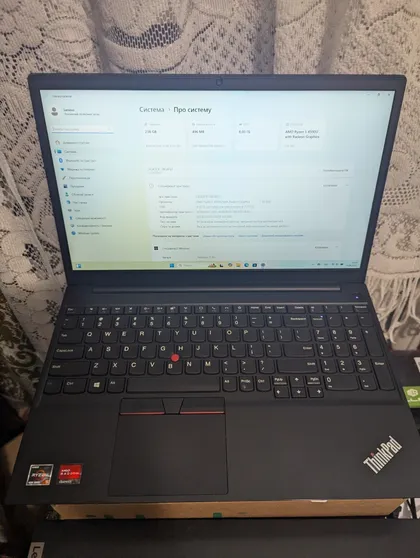 фото, №3 Ноутбук Lenovo ThinkPad E15 Gen 2 AMD Ryzen 5 4500U 8GB DDR4 256GB SSD
