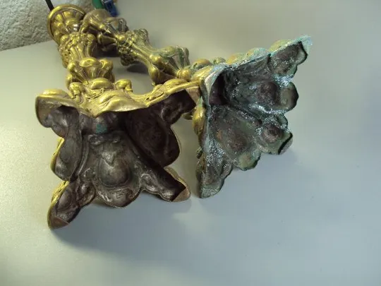 Подсвечники пара подсвечник Варшава высота 25-26 см лот 2 шт (№1525) №10626 Інтернет-аукціон