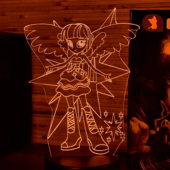 Акриловий світильник-нічник Дівчата Еквестрії червоний tty-n000963 Ціна